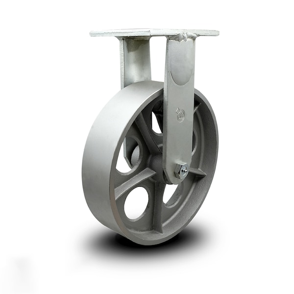 Service Caster 10 Inch Extra Heavy Duty Semi Steel Cast Iron Wheel Rigid Top Plate Caster SCC SCC-KP92R1030-SSR - main